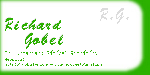 richard gobel business card